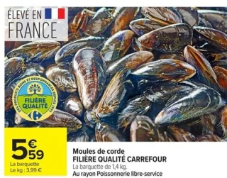 Moules de corde FILIÈRE QUALITÉ CARREFOUR