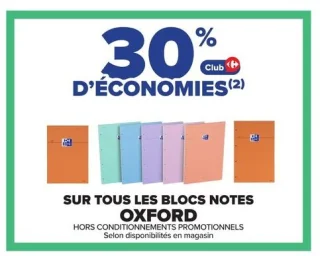 Blocs notes Oxford