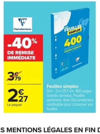 Feuilles simples Clairefontaine