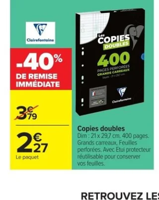 Copies doubles Clairefontaine