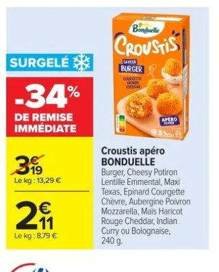Croustis apéro BONDUELLE