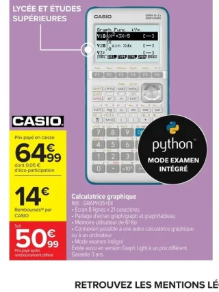 Casio Calculatrice graphique Graph 35+E II
