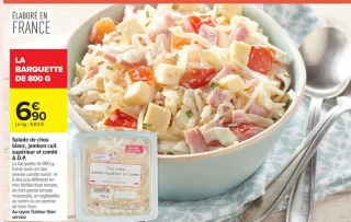 Salade de chou blanc, jambon cuit supérieur et comté A.O.P.