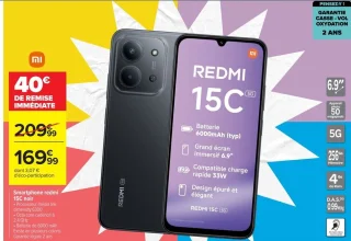 Smartphone Redmi 15C noir Xiaomi