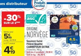 Saumon fumé Filière Qualité CARREFOUR EXTRA