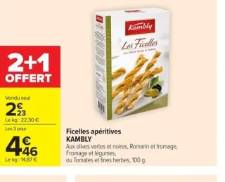 Ficelles apéritives Kambly