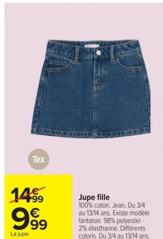 Jupe fille Tex