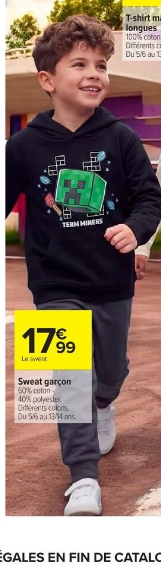 Sweat garçon Minecraft