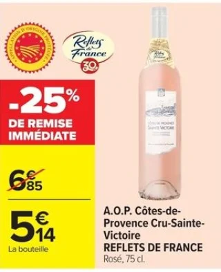 A.O.P. Côtes-de-Provence Cru-Sainte-Victoire REFLETS DE FRANCE Rosé