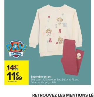 Ensemble enfant Paw Patrol