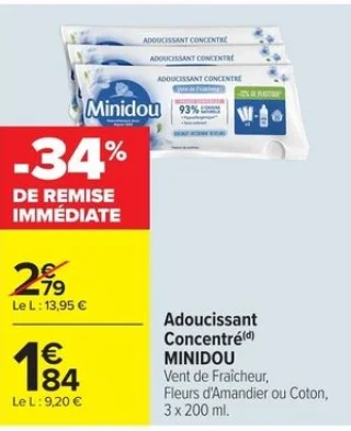 Adoucissant Concentré MINIDOU Vent de Fraîcheur