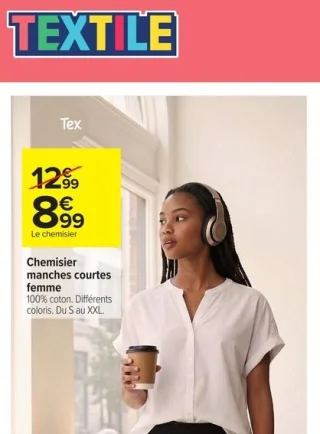 Chemisier manches courtes femme Tex