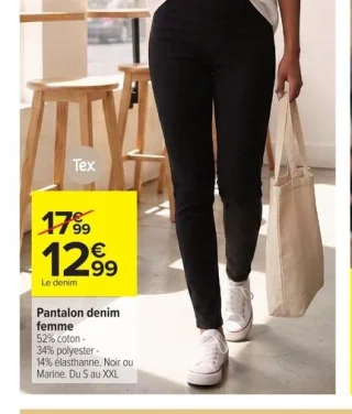 Pantalon denim femme Tex