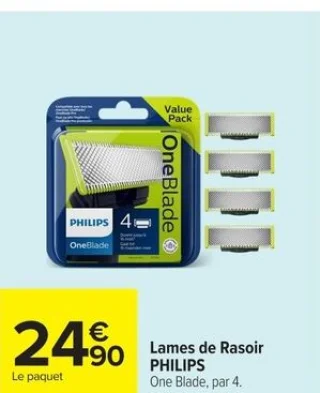 Lames de Rasoir PHILIPS One Blade, par 4