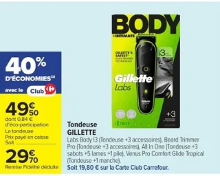 Tondeuse GILLETTE Labs Body I3