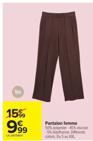 Pantalon femme Tex