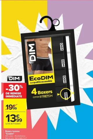 Boxers homme "Ecodim" DIM