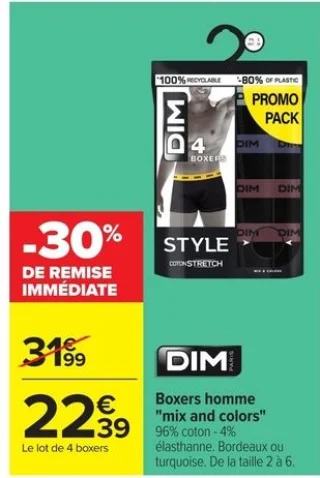 Boxers homme "mix and colors" DIM