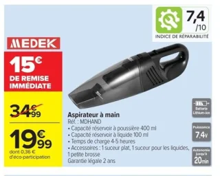 Aspirateur à main Medek MDHAND