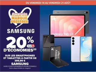 SAMSUNG smartphones et tablettes à partir de 399,99 €