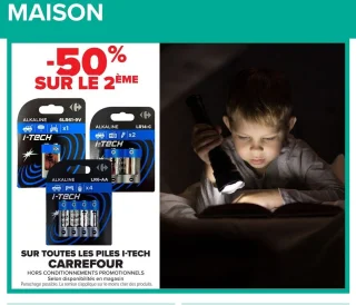 Piles alcalines I-Tech Carrefour