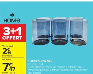 Gobelet Luna bleu HOME