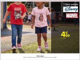T-Shirt enfant Disney ou Marvel