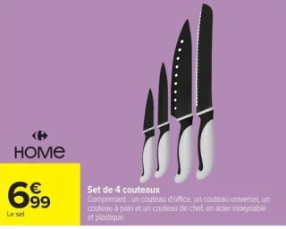 Set de 4 couteaux HOME