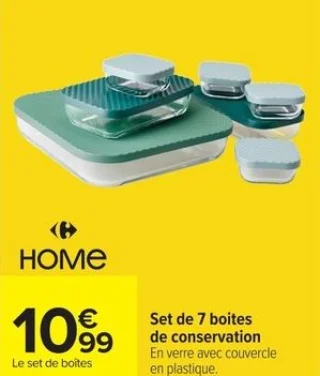 Set de 7 boites de conservation HOME