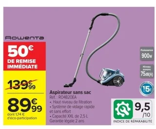 Aspirateur sans sac Rowenta RO4B20EA