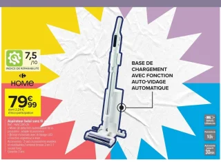 Aspirateur balai sans fil Carrefour Home HAVC200-26