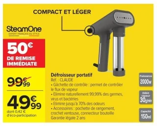 Défroisseur portatif SteamOne CLAUDE