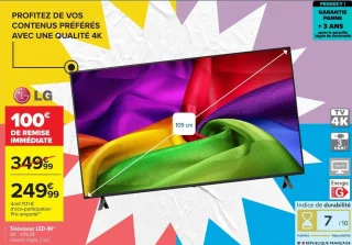 Téléviseur LED 4K* LG 43NU8E