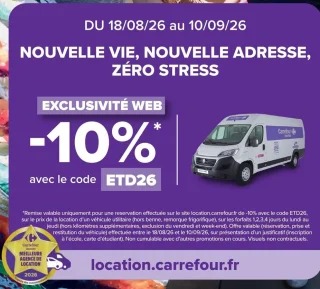 Location de véhicule utilitaire Carrefour Location