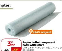 Papier bulle transparent PACK AND MOVE