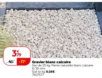 Gravier blanc calcaire