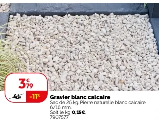 Gravier blanc calcaire
