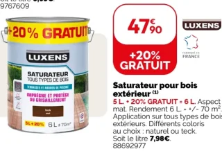 Saturateur pour bois extérieur LUXENS