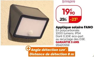 Applique solaire FANO Inspire