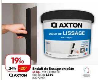 Enduit de lissage en pâte AXTON