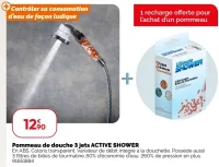 Pommeau de douche 3 jets ACTIVE SHOWER