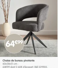 Chaise de bureau pivotante