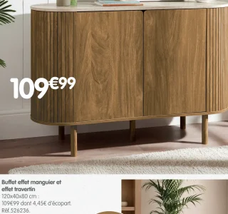 Buffet effet manguier et effet travertin