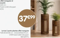 Lot de 2 porte-plantes effet manguier