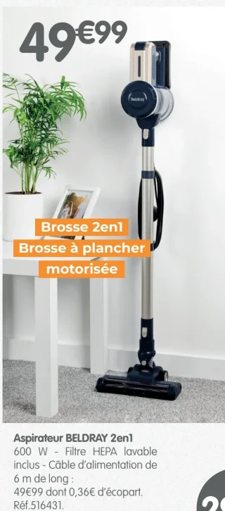 Aspirateur BELDRAY 2en1