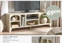 Meuble TV effet travertin