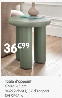 Table d'appoint Lignes douces