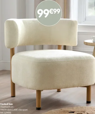Fauteuil bas 72x69x69 cm