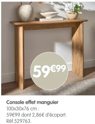 Console effet manguier