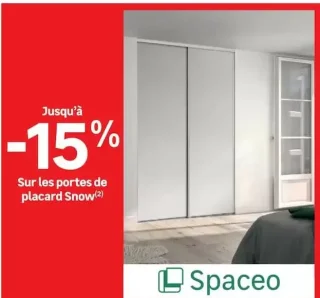 Portes de placard Snow Spaceo